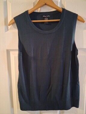 Audrey & Grace Dark Navy Sleeveless Knit Tank